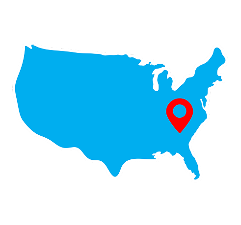 usa east map